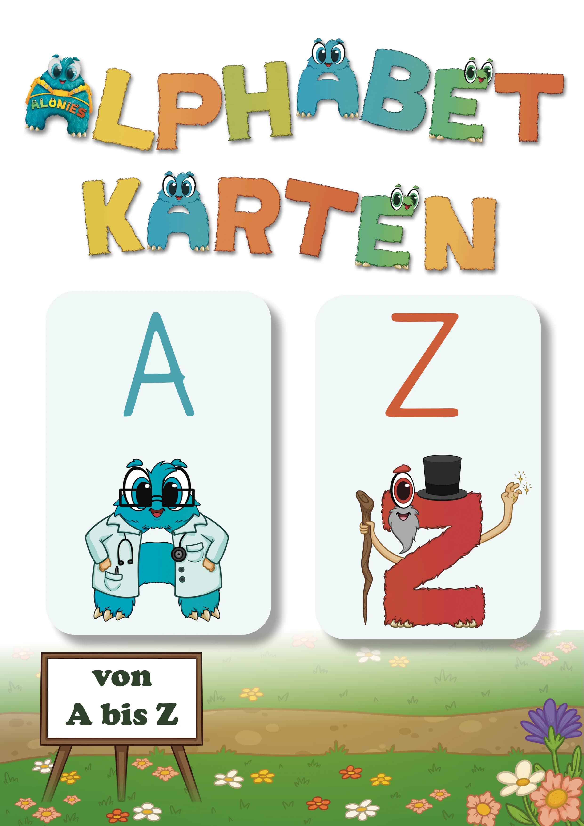 Alphabetkarten A bis Z
