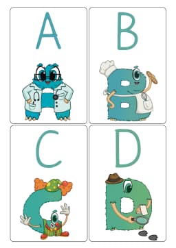 Alphabetkarten A bis Z Ansicht 2