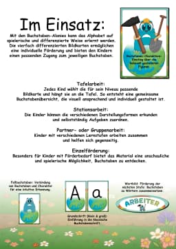 Tafelmaterial Alonies Alphabet Ansicht 2