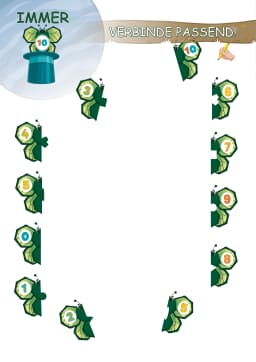 Verliebte Zahlen im Zahlenraum 10 Ansicht 2