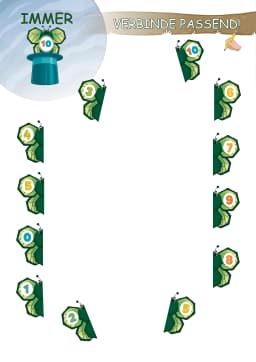 Verliebte Zahlen im Zahlenraum 10 Ansicht 4